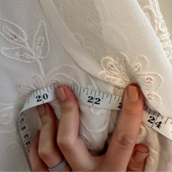 Deadstock Vintage Original Anthony White Embellished Tunic Blouse Large - Picture 10 of 14